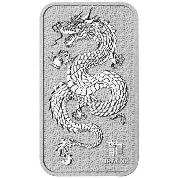 Lingot d'argent 1 oz dragon lunar perth mint