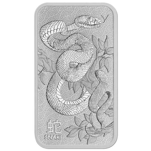 Lingot d'argent 1 oz serpent lunar perth mint